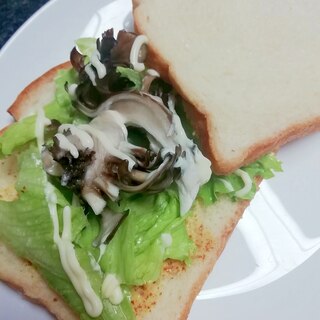 【パン料理】舞茸サンドイッチ